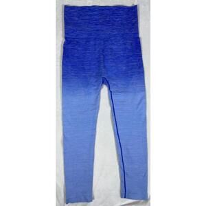 Yelete High Waistband Dip Dye Ombre Activewear Leggings Womens Size XLarge Blue